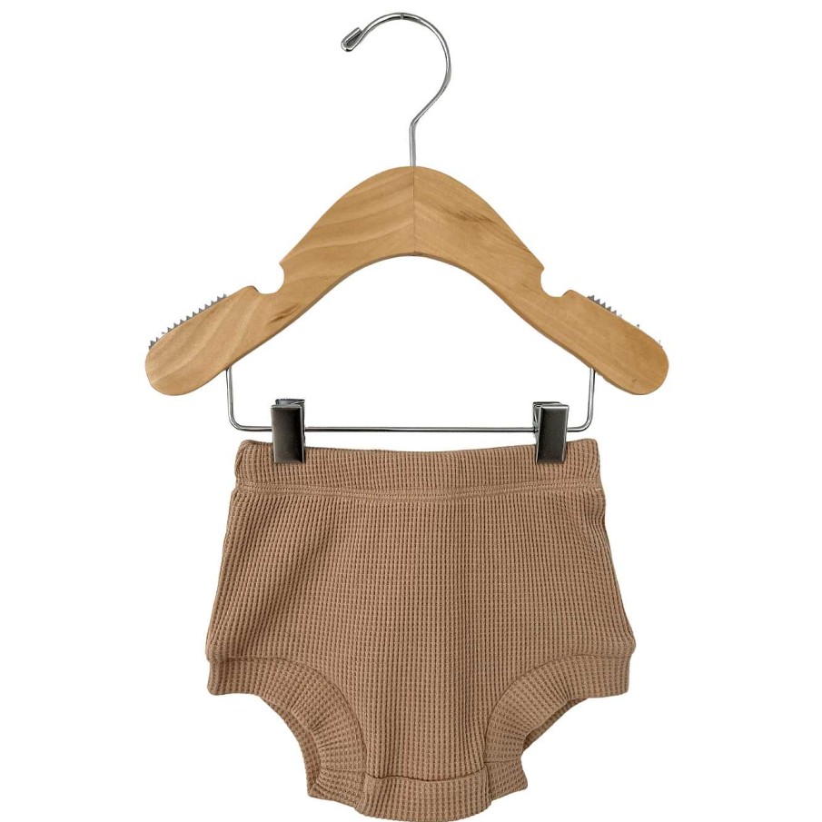 Boy SpearmintLOVE | Organic Cotton Waffle Shorts, Tan