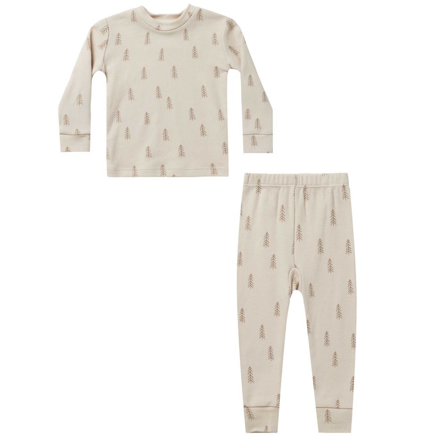 Girl Rylee & Cru | Rylee & Cru Organic Pajama Set, Trees