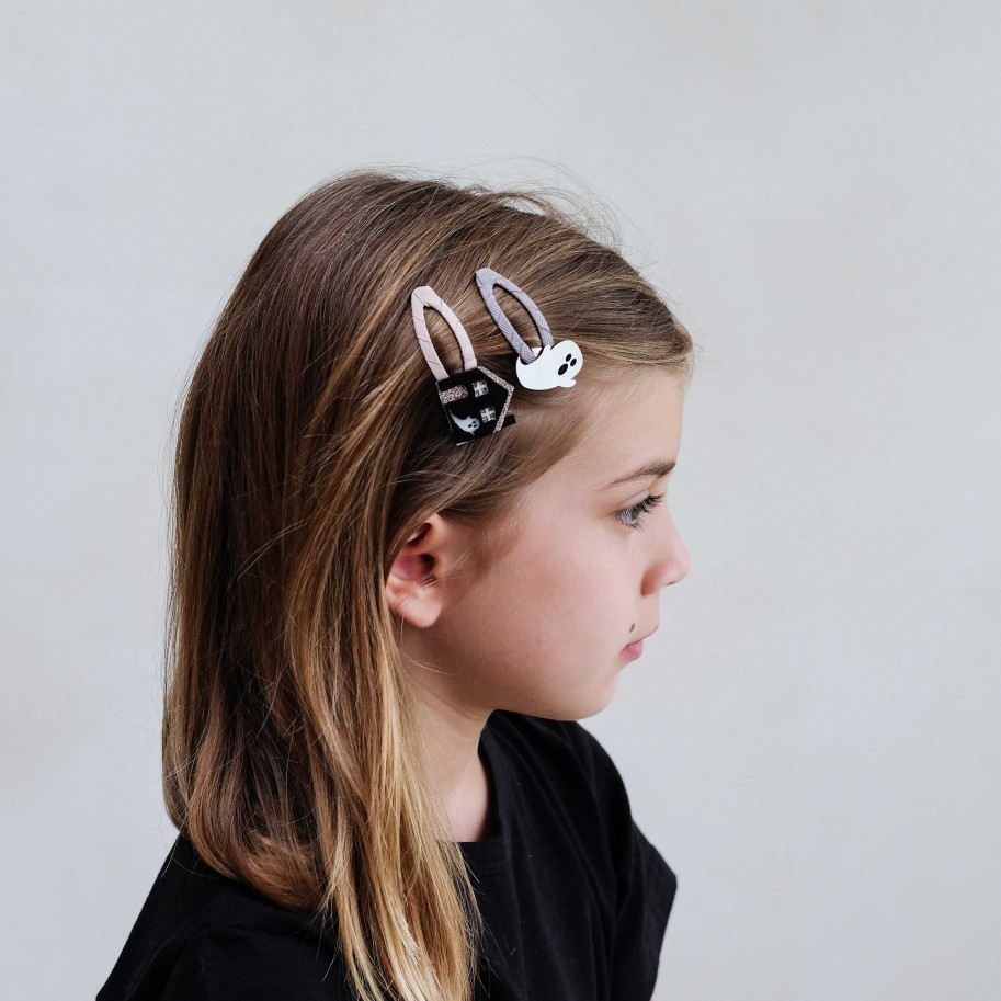 Girl Mimi & Lula | Ghost Haunted House Hair Clip Set