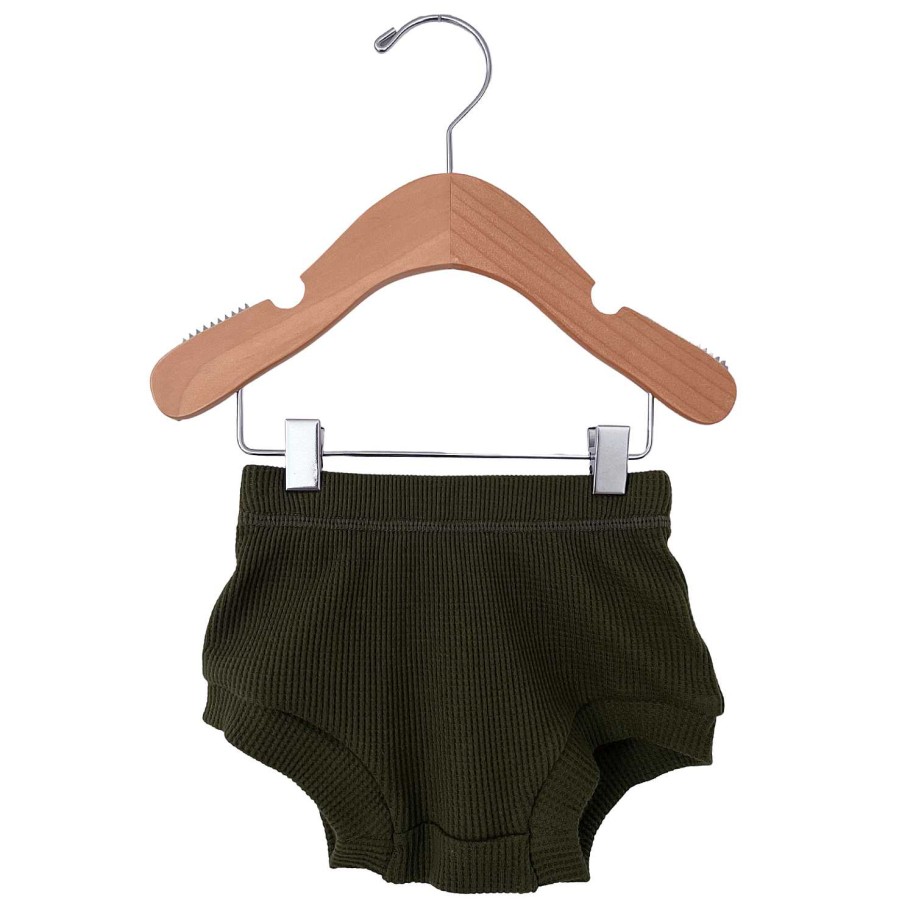 Boy SpearmintLOVE | Organic Cotton Waffle Shorts, Forest