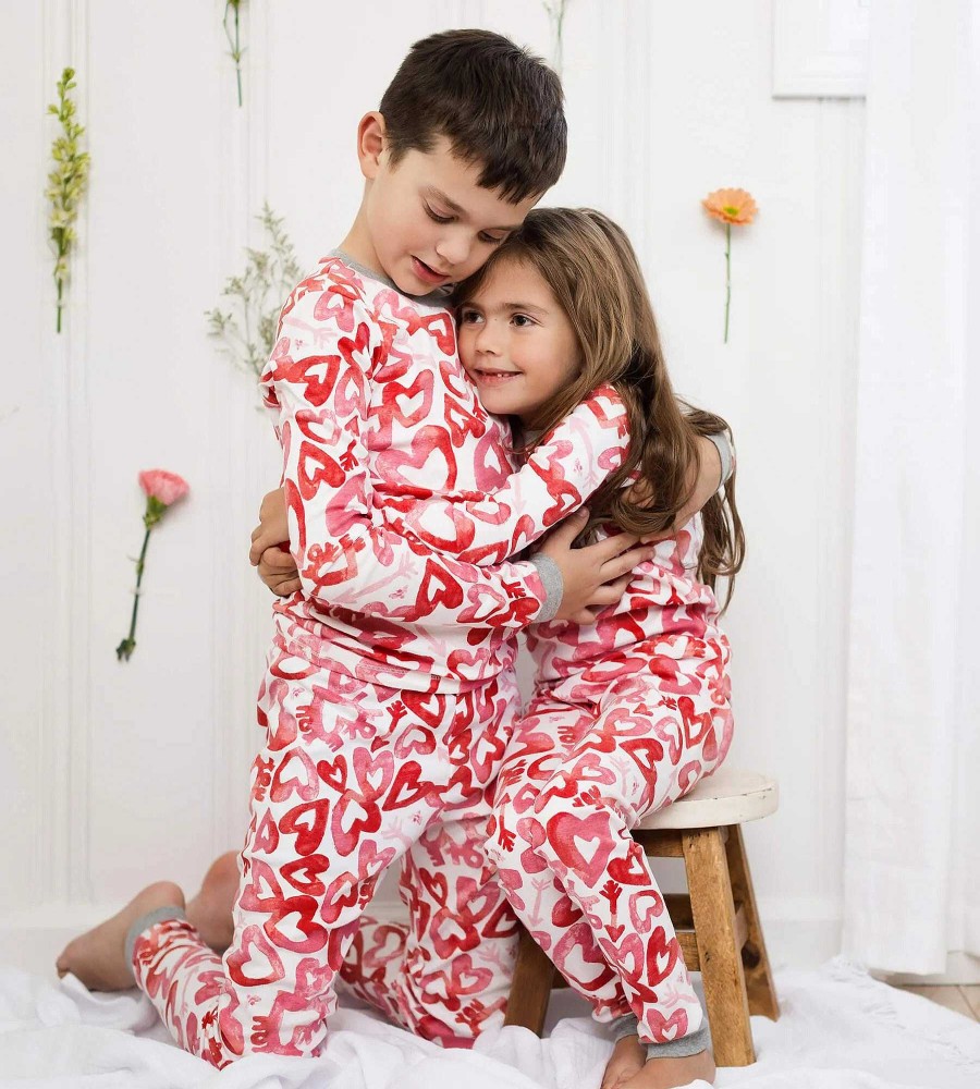 Girl Burt's Bees Baby | Valentine'S Day Organic 2-Piece Pajama Set, I Love You