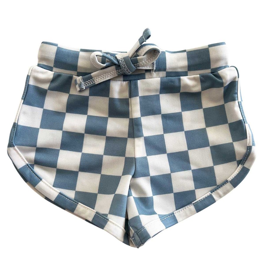 Boy SIIX Collection | Blueberry Muffin Checkerboard / Laguna Swim Short / Upf 50+