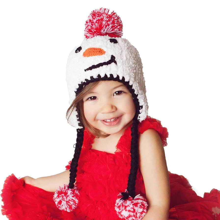 Accessories Huggalugs | Knit Earflap Hat, Snowman