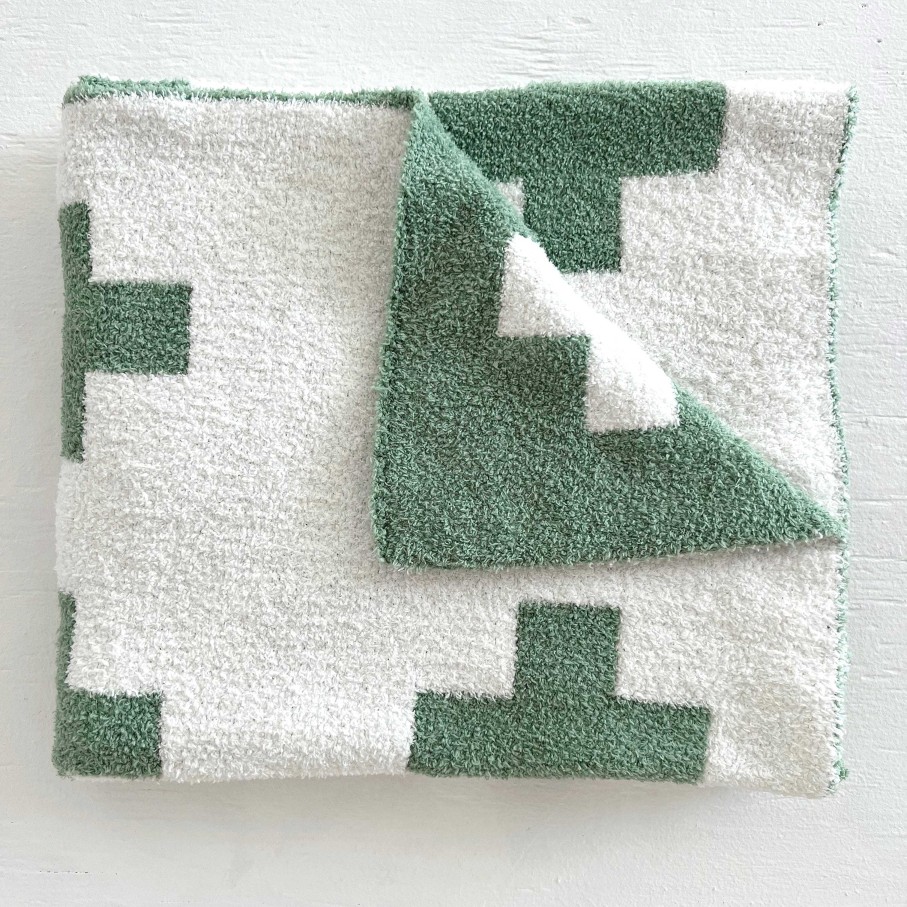 Baby Stuff phufy | Phufy Bliss Blanket, Matcha/White Cross