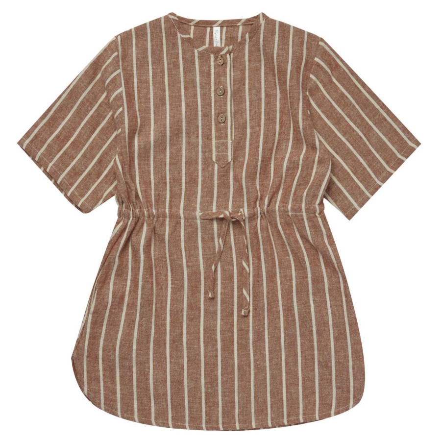 Girl Rylee & Cru | Rylee & Cru Eleni Dress, Cedar Pinstripe