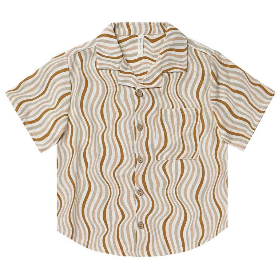 Boy Rylee & Cru | Rylee & Cru Lapel Collar Shirt, Retro Waves