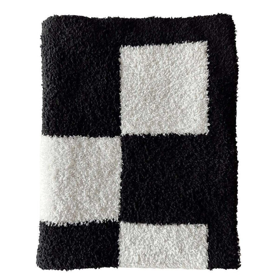 Baby Stuff phufy | Phufy Bliss Checker Mini Blanket, Black