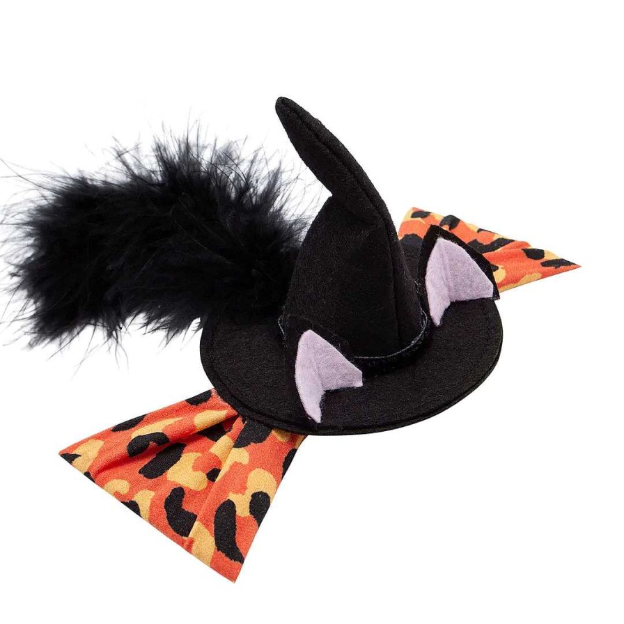 Girl Baby Bling Bows | Halloween Novelty Headband, Witch Cat Hat