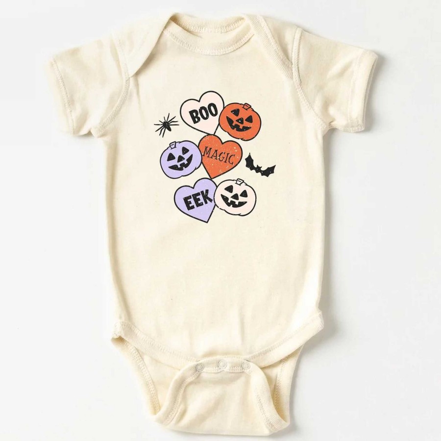 Boy The Juniper Shop | Boo Magic Eek Short Sleeve Bodysuit, Cream