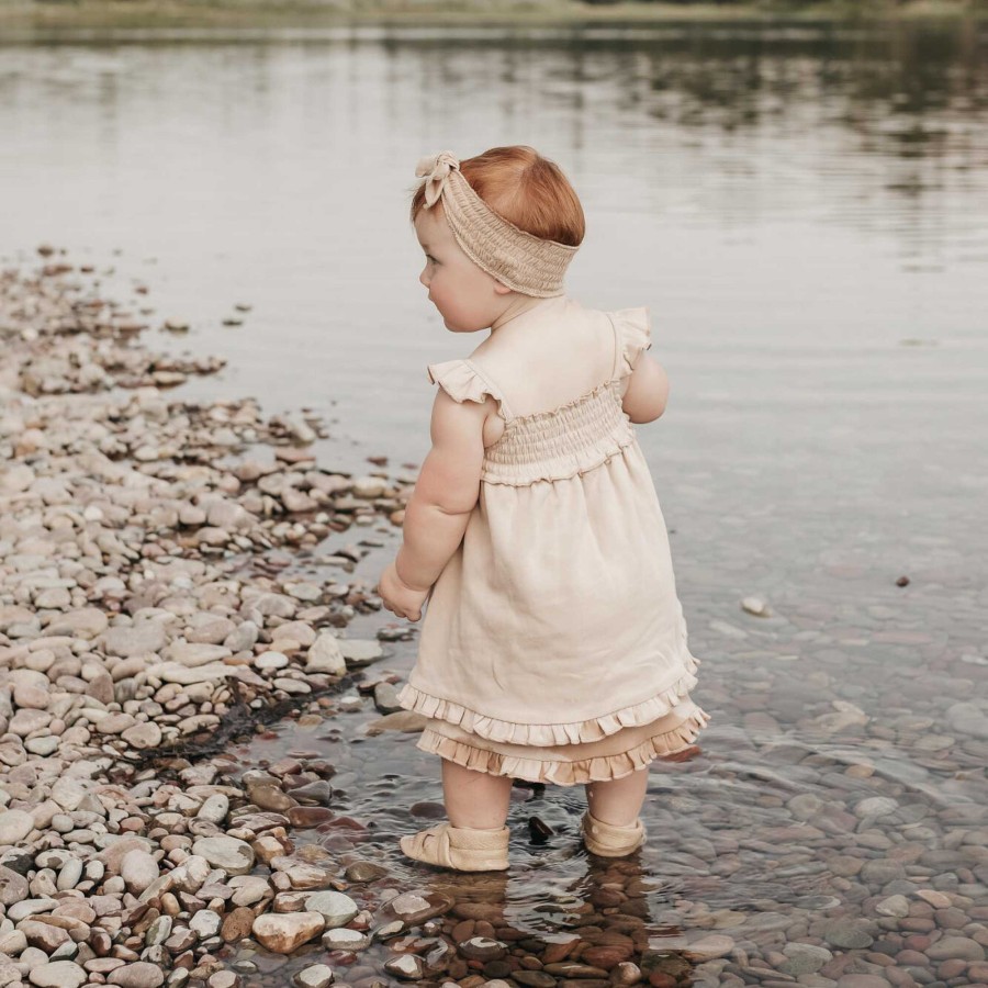 Girl L'ovedbaby | Smocked Summer Dress, Oatmeal