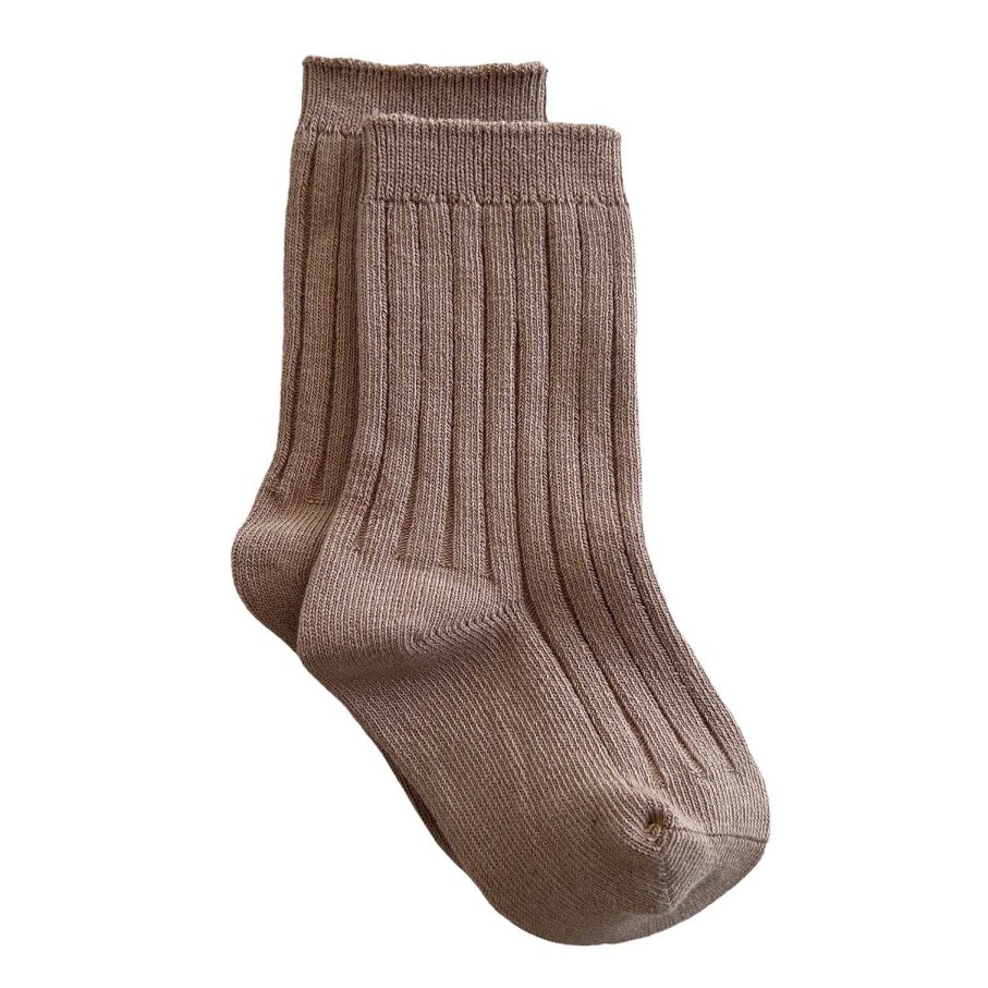 Accessories Sold by SpearmintLOVE | Basic Ribbed Socks, Clay