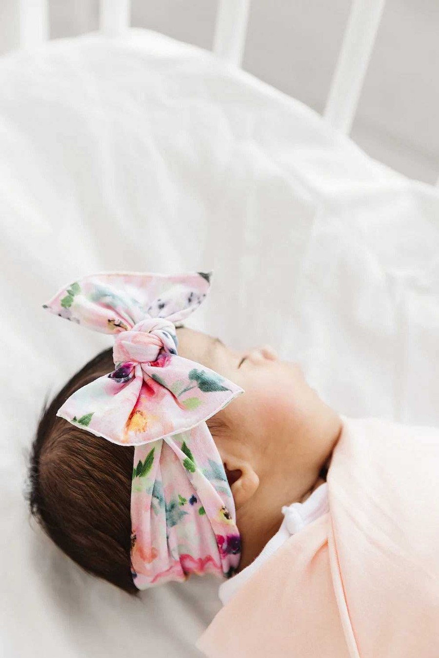 Girl Baby Bling Bows | Printed Knot Bow, Simone