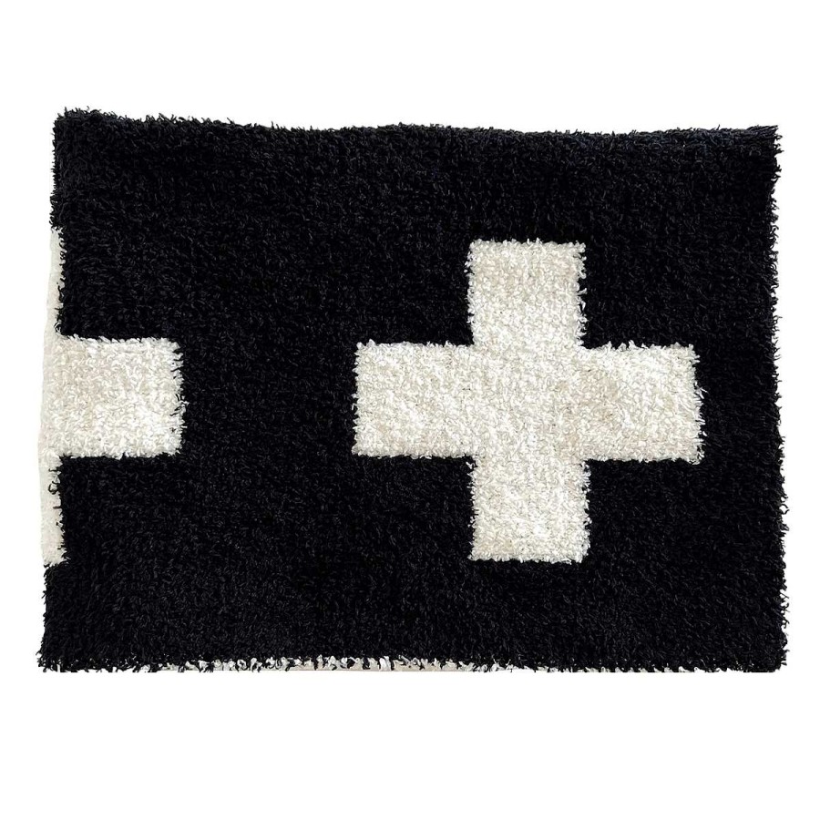 Baby Stuff phufy | Phufy Bliss Mini Blanket, Black/White Cross