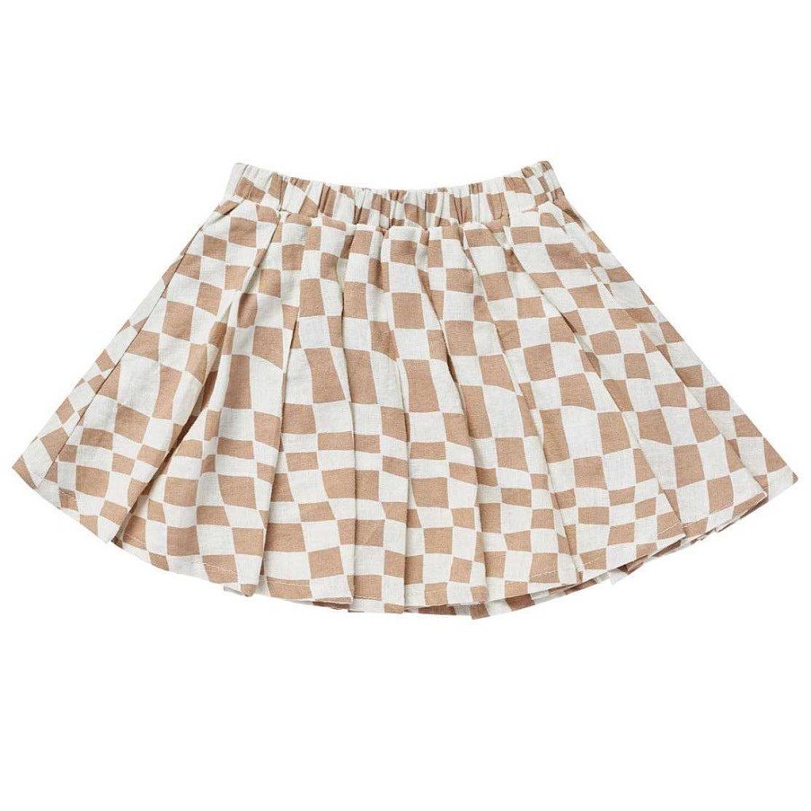 Girl Rylee & Cru | Rylee & Cru Pleated Skirt, Sand Check