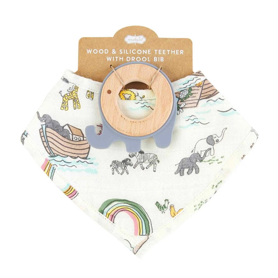 Baby Stuff Mud Pie Rattles | Noah'S Ark Bib & Teether Set