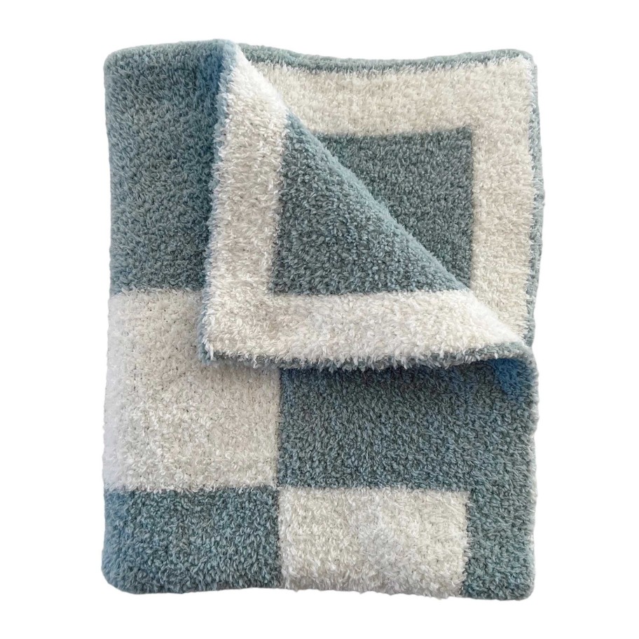 Baby Stuff phufy | Phufy Bliss Checker Mini Blanket, Powder