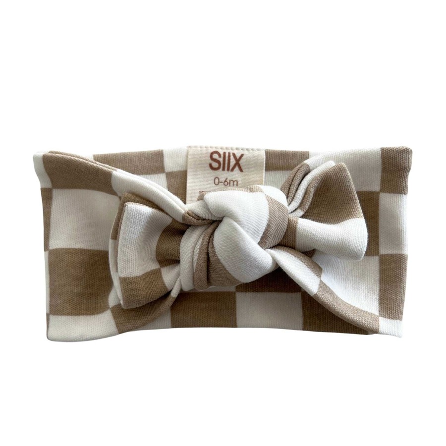 Girl SIIX Collection | Tiramisu Checkerboard / Organic Bow