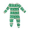 Boy Angel Dear | Zip Footie, Vintage Deer Fair Isle Jolly Green