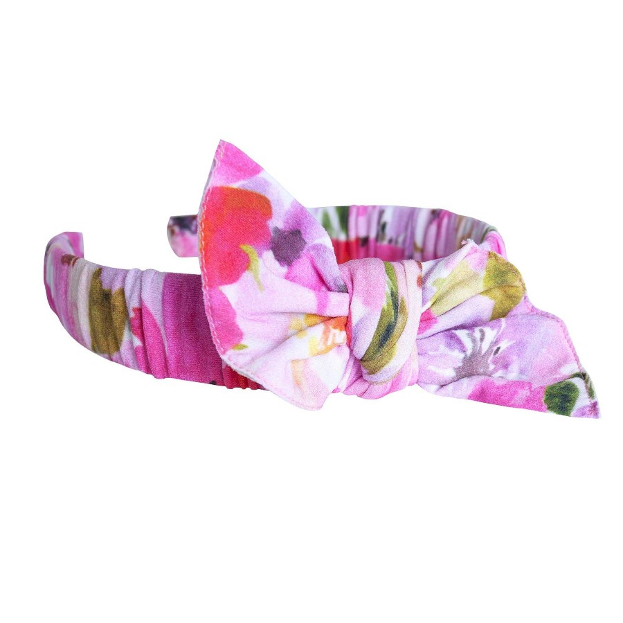 Girl Baby Bling Bows | Printed Tied Hard Headband, Delilah