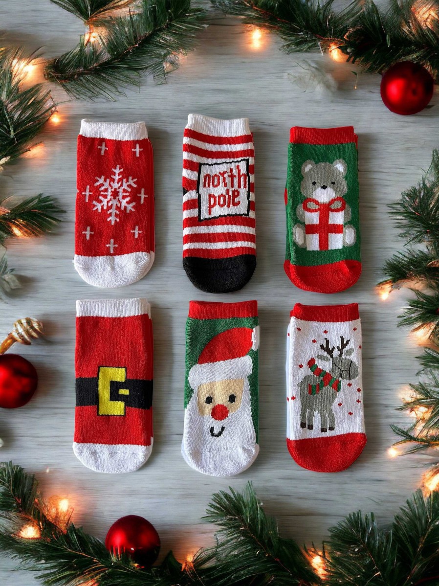 Accessories Sold by SpearmintLOVE | 6-Pack Christmas Socks