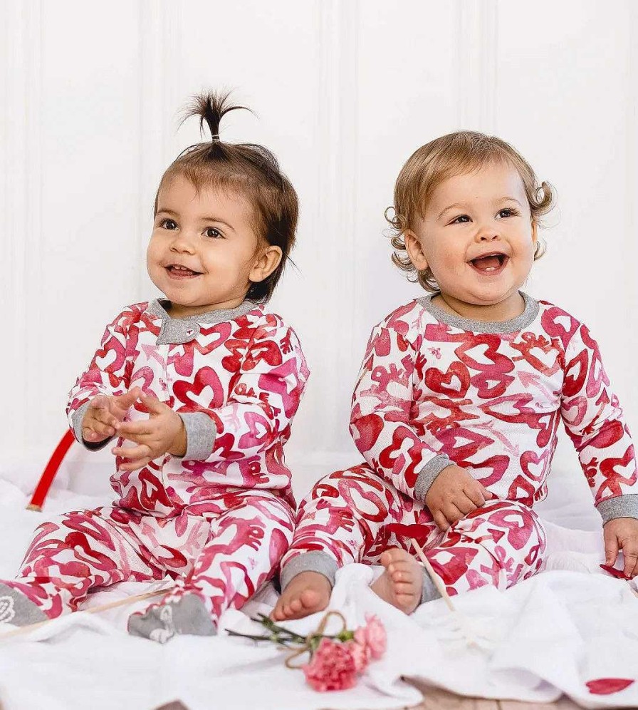 Girl Burt's Bees Baby | Valentine'S Day Organic 2-Piece Pajama Set, I Love You