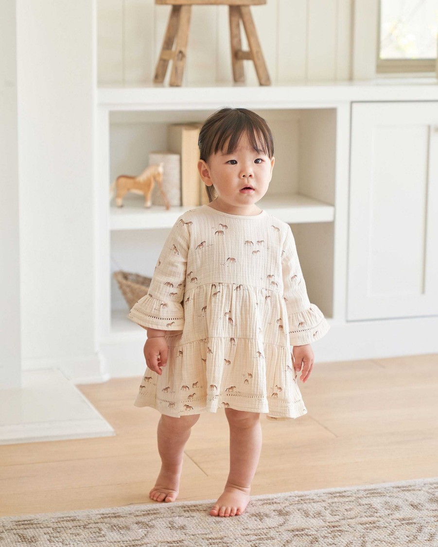 Girl Quincy Mae | Organic Belle Dress, Horses