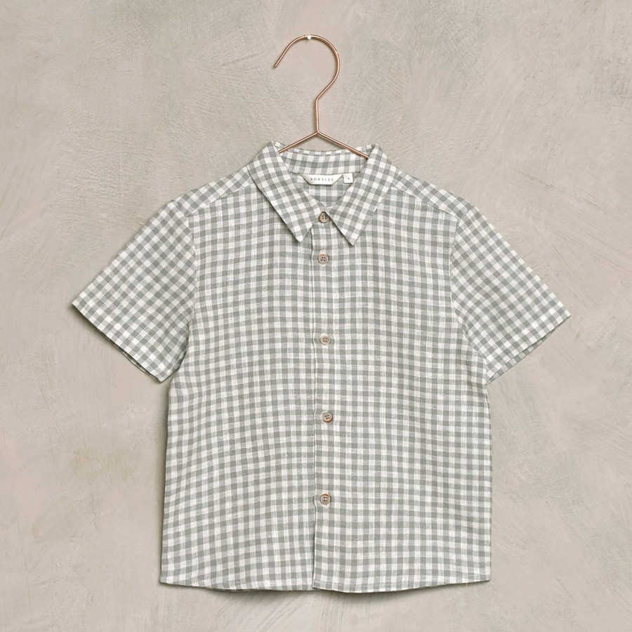 Boy Noralee | Atlas Shirt, Dusty Blue Gingham