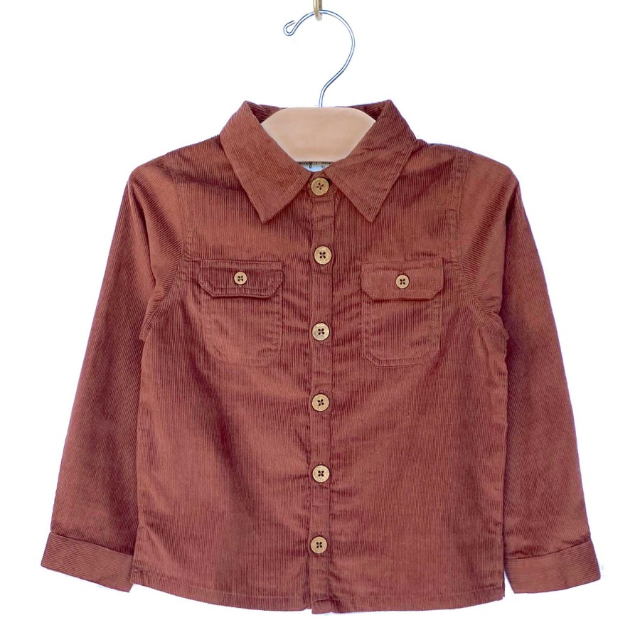 Girl city mouse | Corduroy Button Down Shirt, Rust