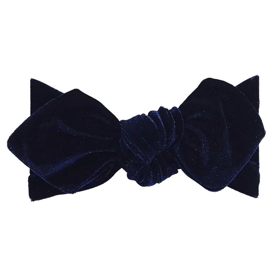 Girl Eyee Kids | Top Knot Headband, Navy Velvet