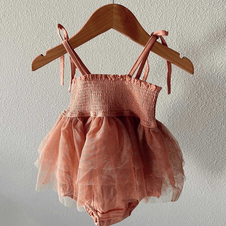 Girl Angel Dear | Muslin Tutu Bubble, Dusty Rose