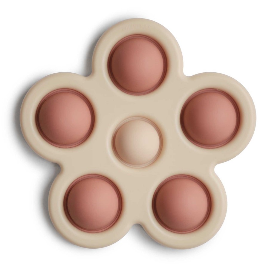 Baby Stuff mushie Interactive Toys | Flower Press Toy, Rose/Blush/Shifting Sand