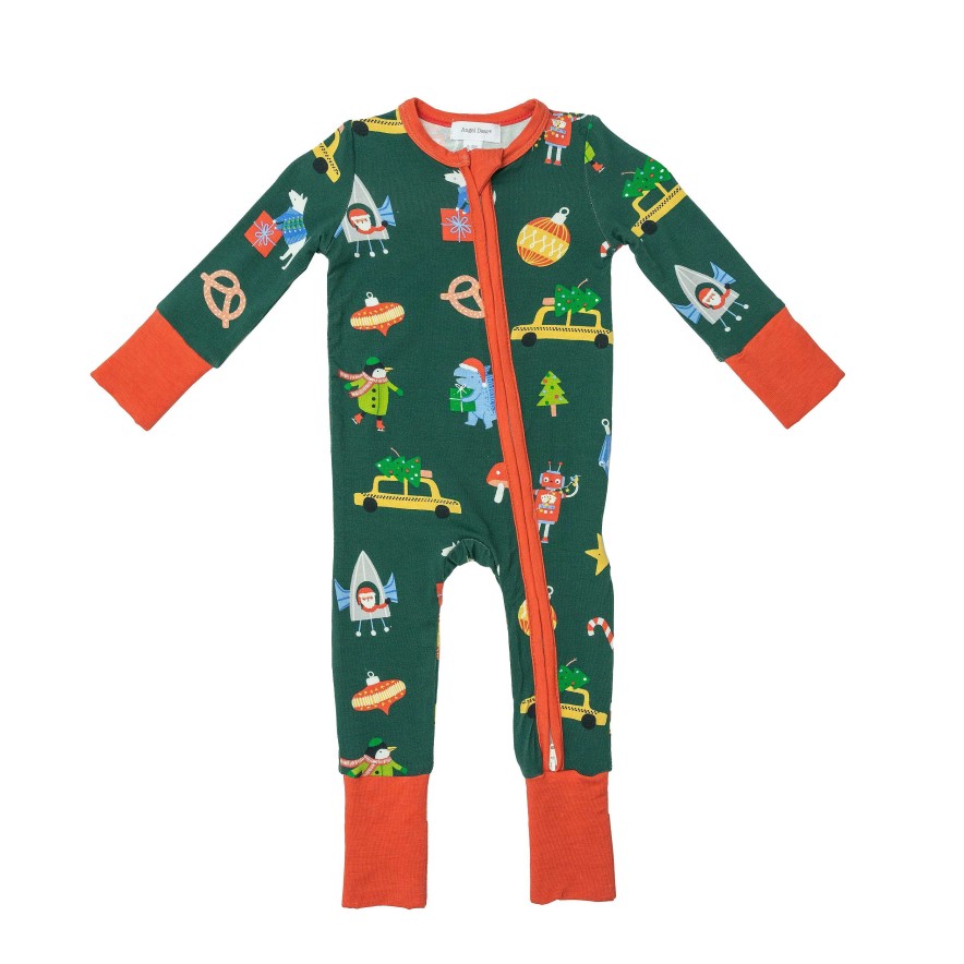 Boy Angel Dear | 2 Way Zip Romper, Merry And Bright