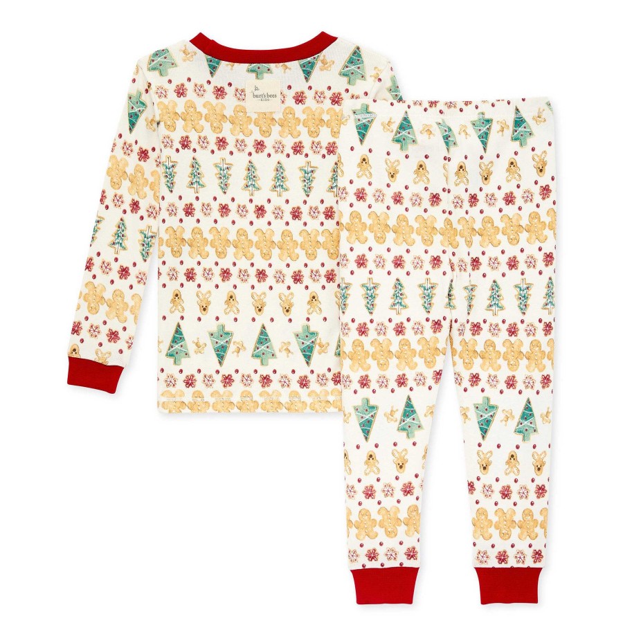 Girl Burt's Bees Baby | Organic 2-Piece Pajama Set, Gingerbread Fair Isle