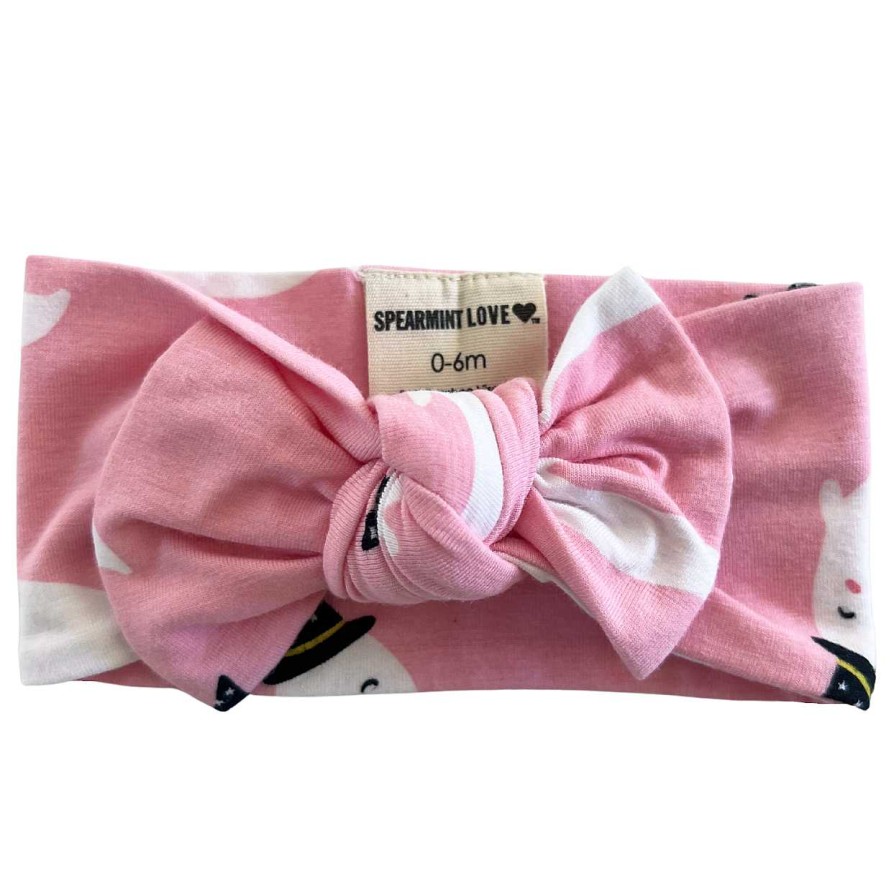 Girl SpearmintLOVE | Knot Bow, Pink Ghost