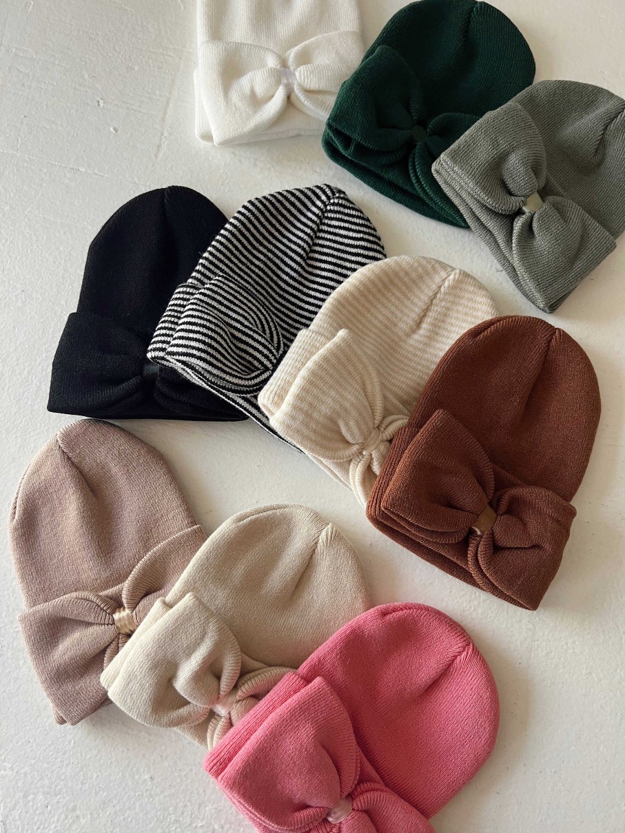 Accessories SpearmintLOVE | Baby'S First Hat, Tan Bow