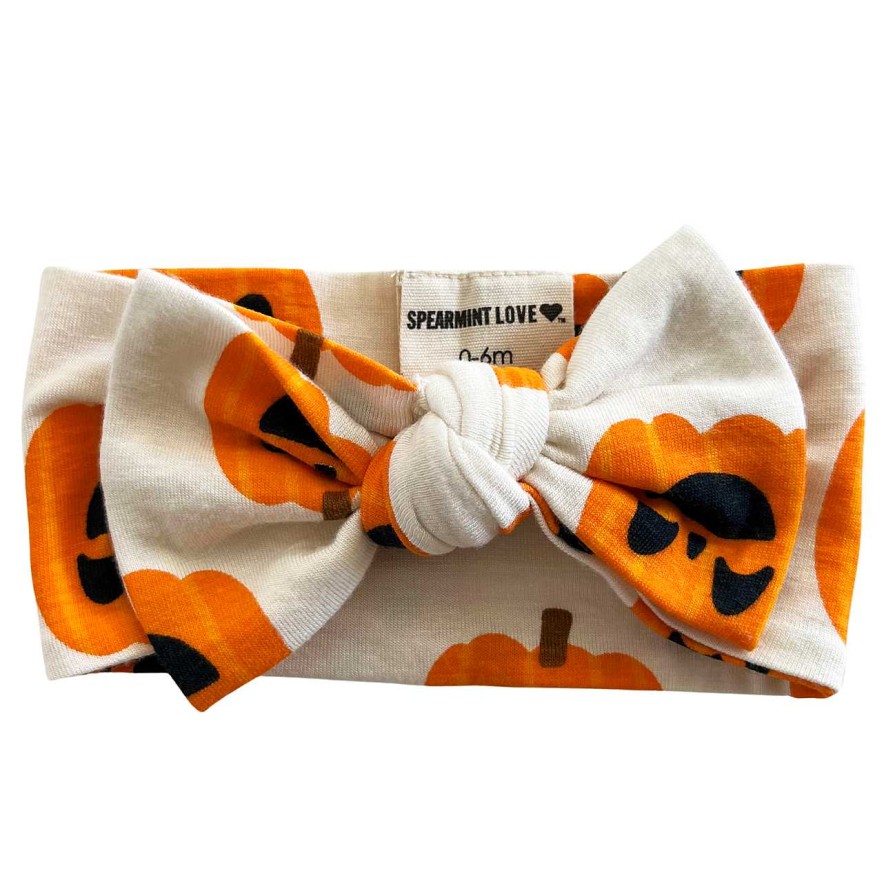 Girl SpearmintLOVE | Knot Bow, Jack-O-Lantern