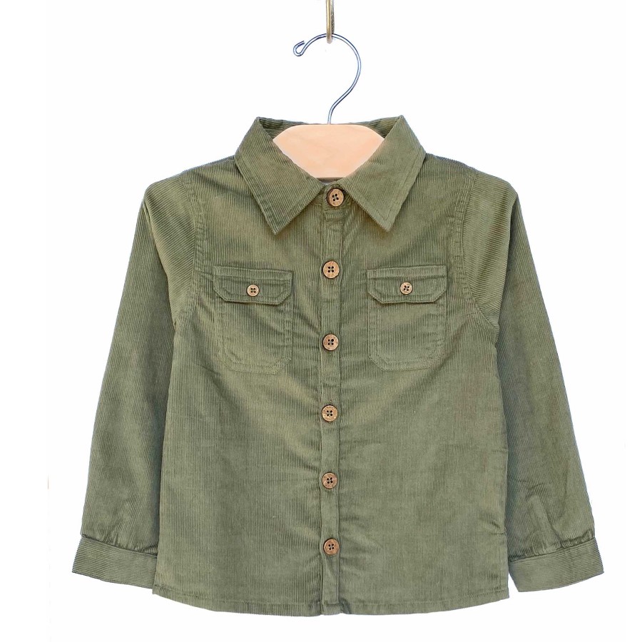 Girl city mouse | Corduroy Button Down Shirt, Olive