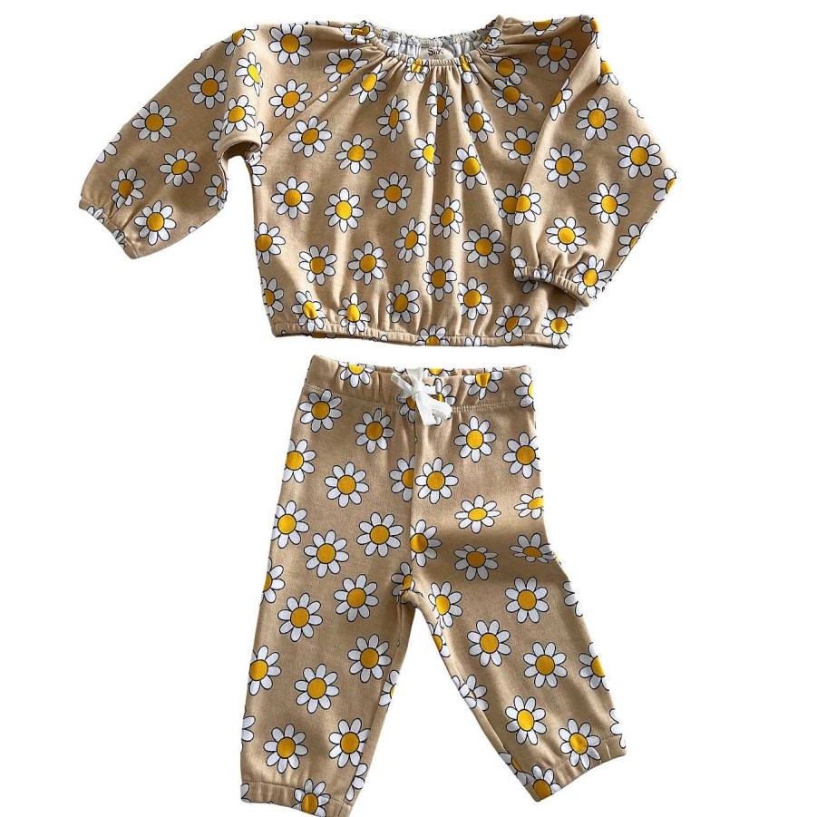 Girl SIIX Collection | Daisy Pop Biscotti / Organic Mode Top + Pant Set