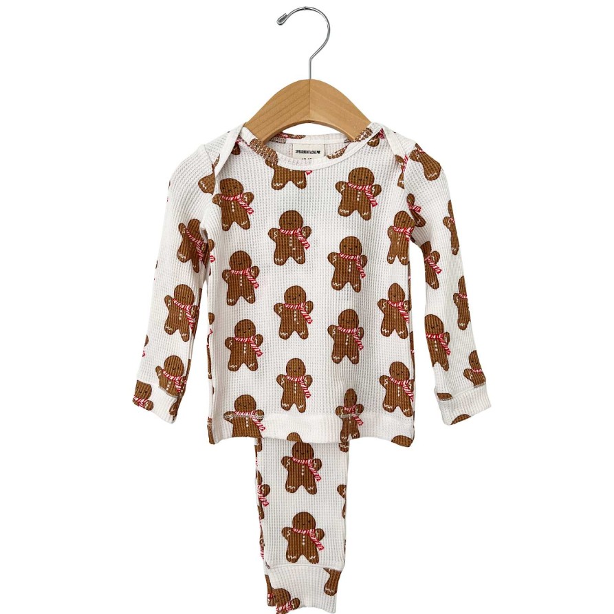 Girl SpearmintLOVE | Organic Waffle 2-Piece Set, Gingerbread Man