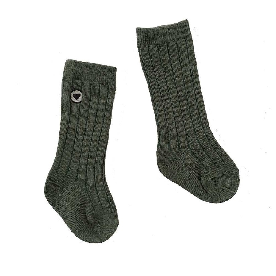 Accessories SpearmintLOVE | Organic Ribbed Knee Sock, Jade