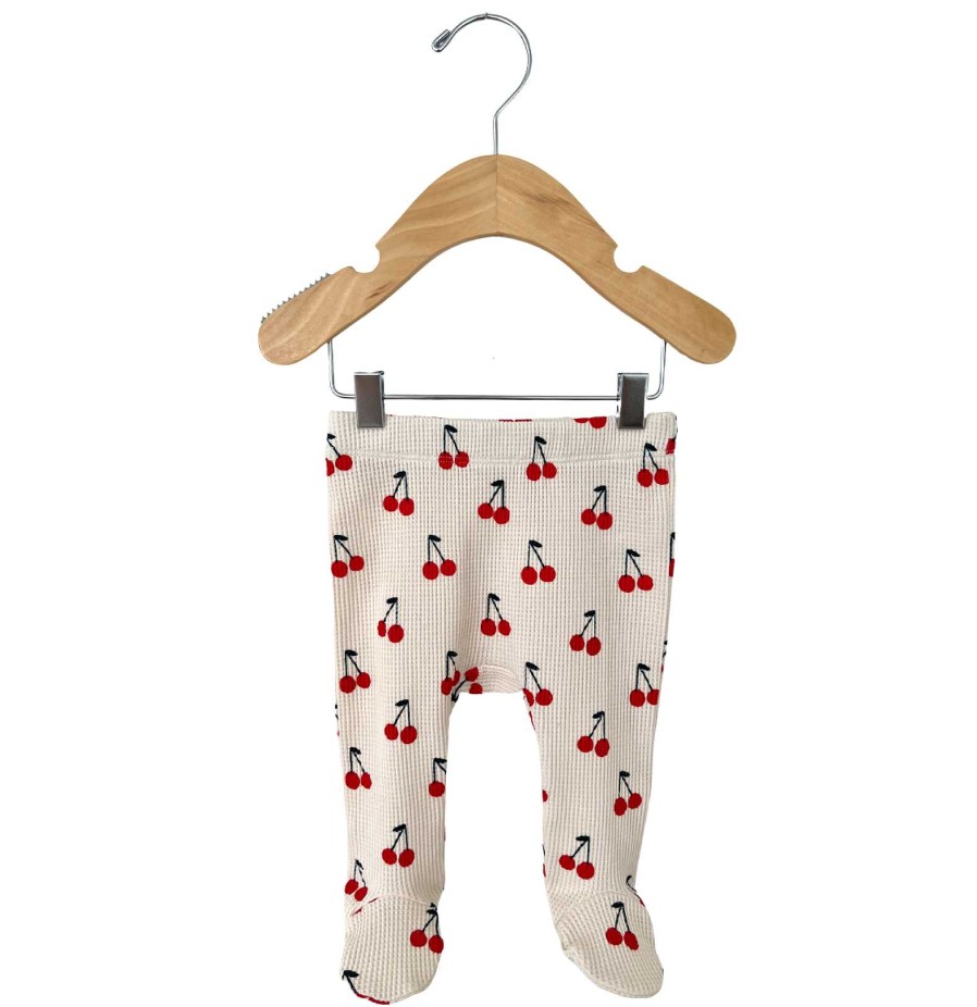 Girl SpearmintLOVE | Organic Waffle Kimono & Pant Set, Cherries