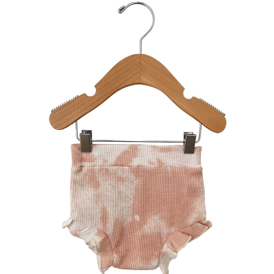 Girl SpearmintLOVE | Organic Waffle Ruffle Bloomer, Pink Lemonade Tie Dye