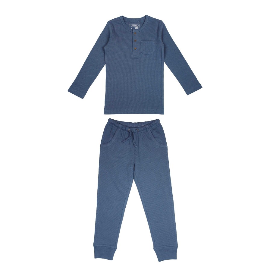 Girl L'ovedbaby | Organic Thermal Lounge Set, Abyss