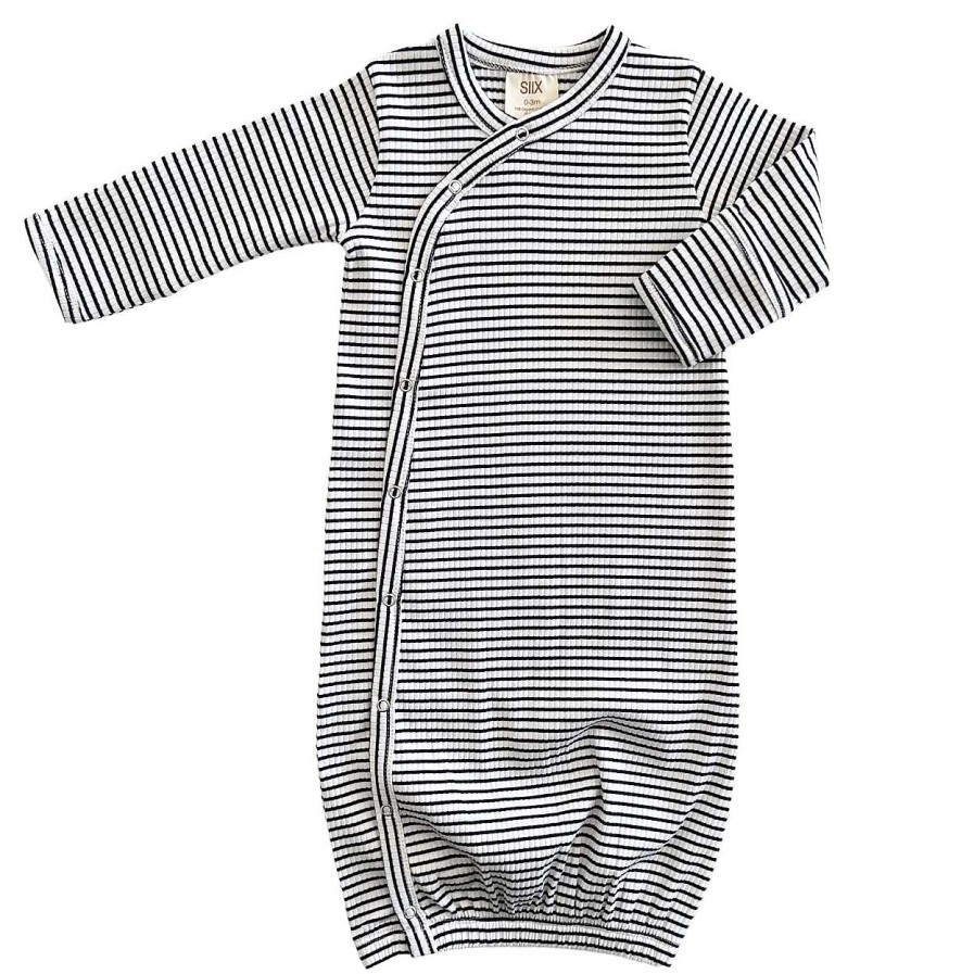 Boy SIIX Collection | Black Stripe / Organic Ribbed Gown