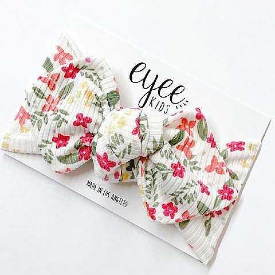 Girl Eyee Kids | Top Knot Headband, Ribbed Tropical Floral