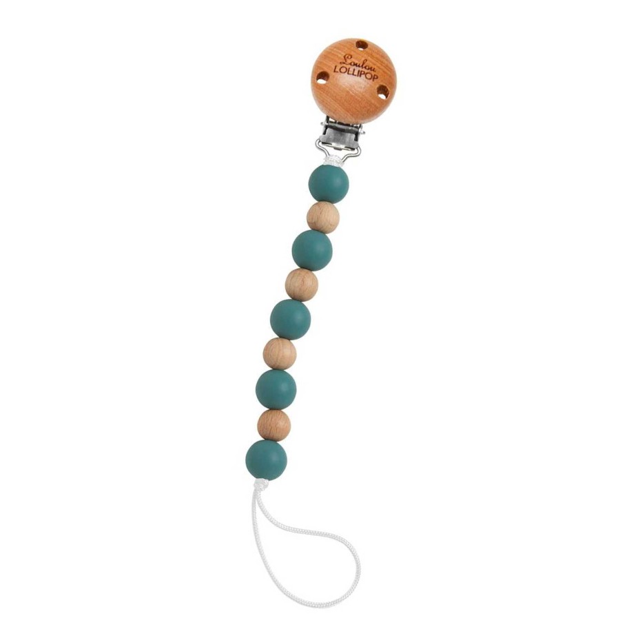 Baby Stuff Loulou LOLLIPOP Pacifier Clips | Celeste Pacifier Clip, Teal