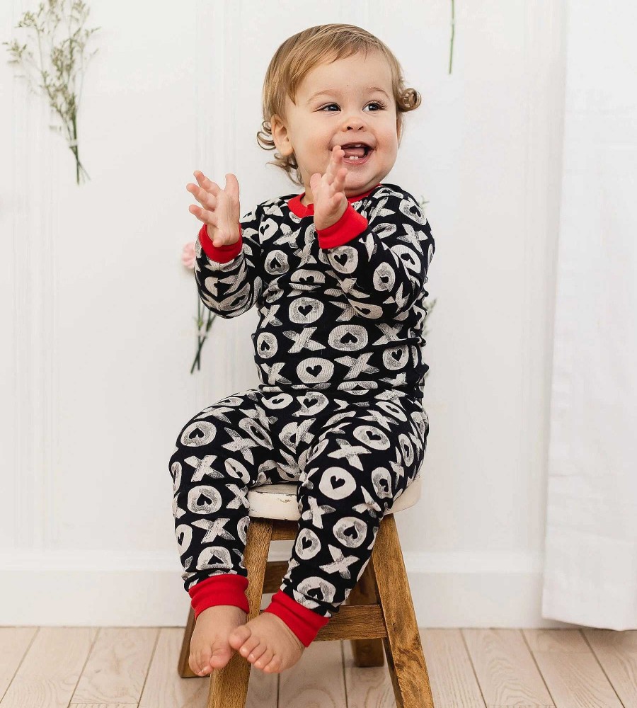 Boy Burt's Bees Baby | Valentine'S Day Organic 2-Piece Pajama Set, Sending Hugs & Kisses