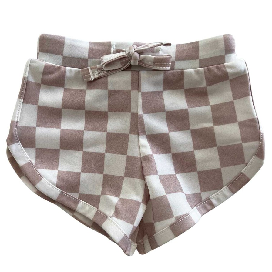 Boy SIIX Collection | Tiramisu Checkerboard / Laguna Swim Short / Upf 50+