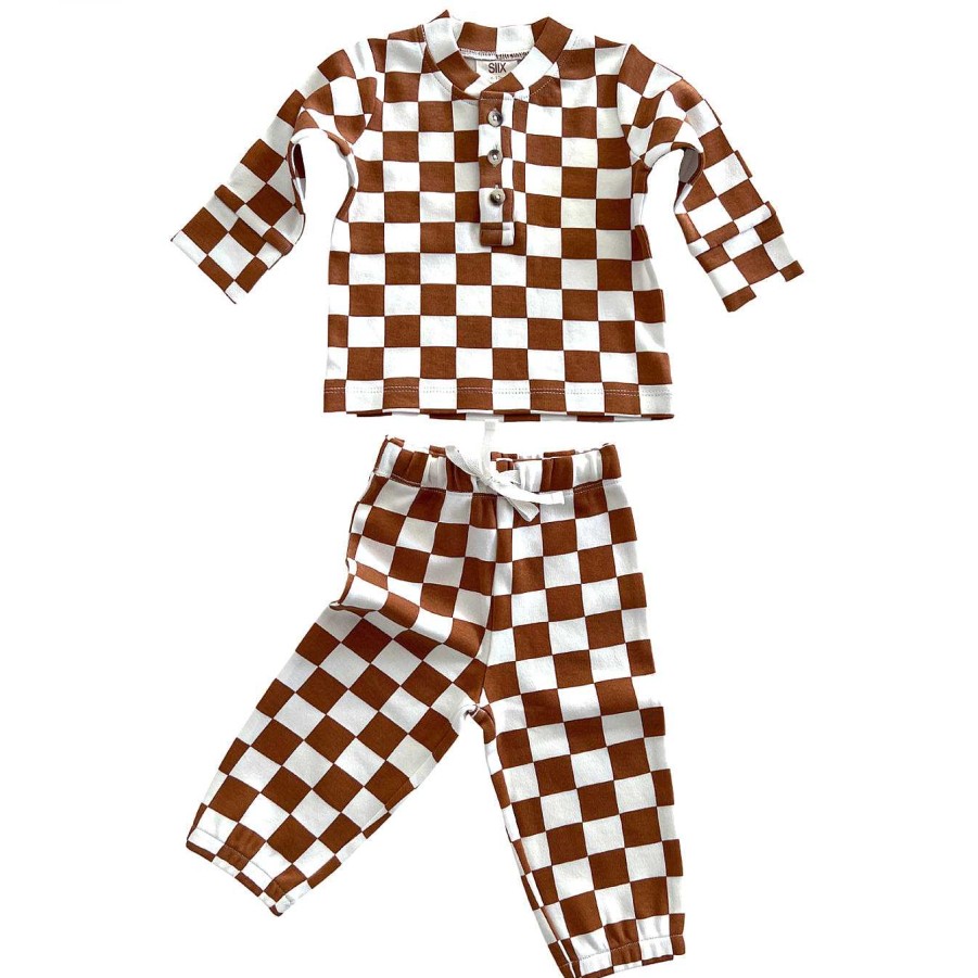 Boy SIIX Collection | Stracciatella Checkerboard / Organic Wells Top + Pant Set