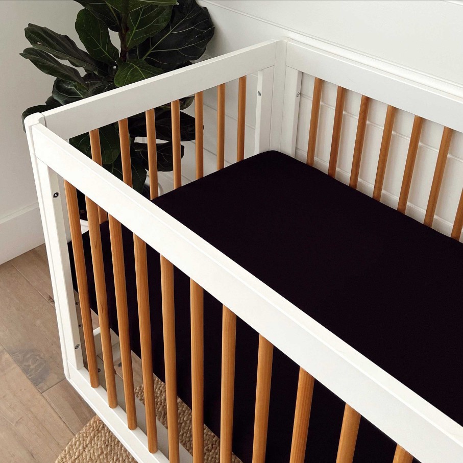 Baby Stuff SpearmintLOVE | Stretch Crib Sheet, Black